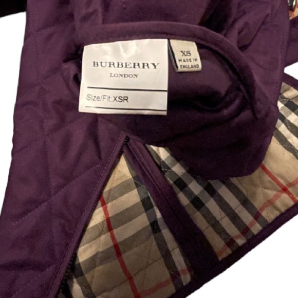 Burberry Quilted purple double zip jacket - Picture 11 of 14